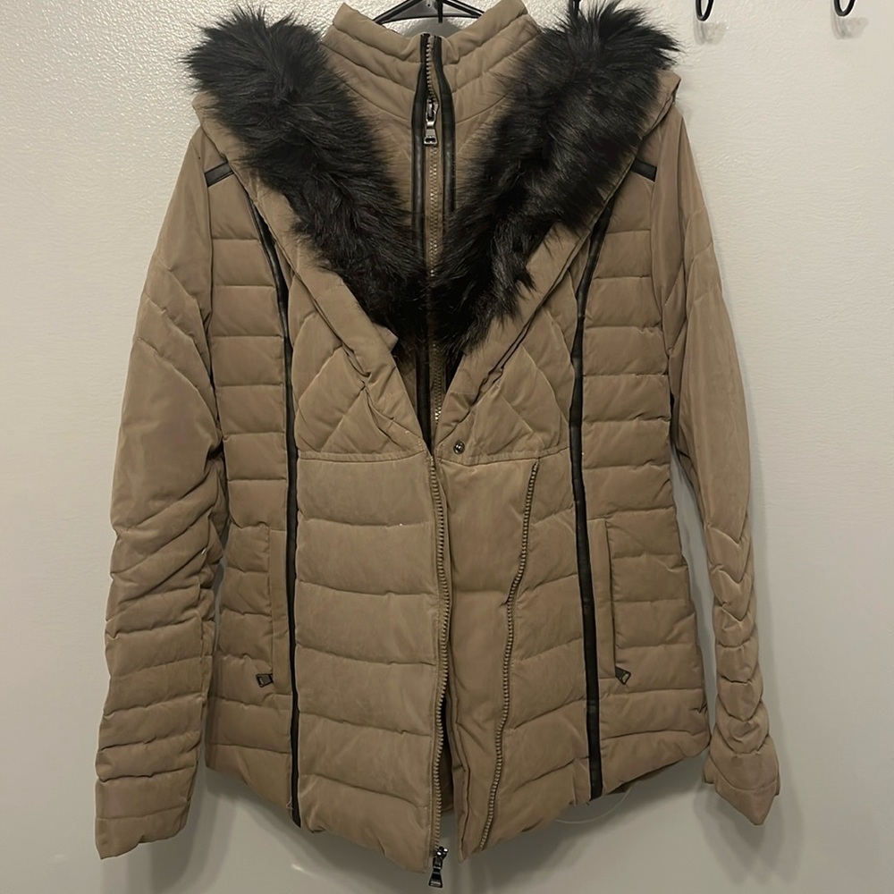 Express Women’s Double Zipper Down Feathers Parka Winter Jacket Size XS